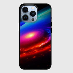 Чехол для iPhone 13 Pro Неоновая галактика, цвет: 3D-черный