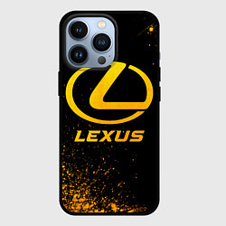 Чехол для iPhone 13 Pro Lexus - gold gradient, цвет: 3D-черный