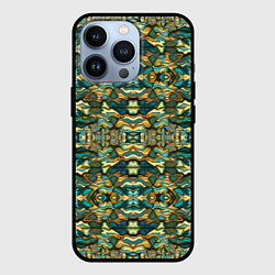 Чехол для iPhone 13 Pro Мозаика из самоцветов, цвет: 3D-черный