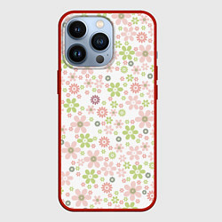 Чехол для iPhone 13 Pro Ромашечки, цвет: 3D-красный