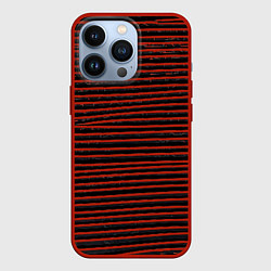 Чехол для iPhone 13 Pro Квадрат за полосами, цвет: 3D-красный