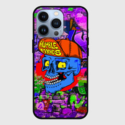 Чехол для iPhone 13 Pro Humble minds - skull - graffiti, цвет: 3D-черный