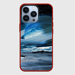 Чехол для iPhone 13 Pro Падение Сатурна - пейзаж, цвет: 3D-красный