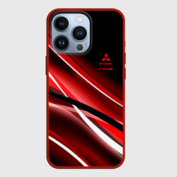 Чехол для iPhone 13 Pro Mitsubishi emblem Митсубиши, цвет: 3D-красный