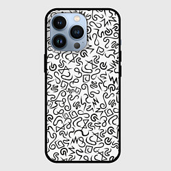 Чехол для iPhone 13 Pro Текстурка, цвет: 3D-черный