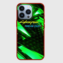 Чехол для iPhone 13 Pro Cyberpunk 2077 phantom liberty neon green, цвет: 3D-красный