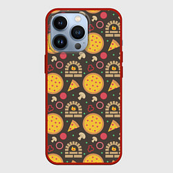 Чехол для iPhone 13 Pro Пицца из печи, цвет: 3D-красный