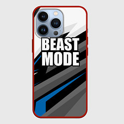 Чехол для iPhone 13 Pro Beast mode - blue sport, цвет: 3D-красный