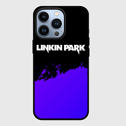 Чехол для iPhone 13 Pro Linkin Park purple grunge, цвет: 3D-черный