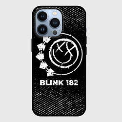 Чехол для iPhone 13 Pro Blink 182 с потертостями на темном фоне, цвет: 3D-черный