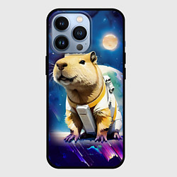 Чехол для iPhone 13 Pro Капибара-космонавт - нейросеть, цвет: 3D-черный