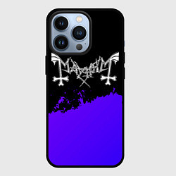 Чехол для iPhone 13 Pro Mayhem purple grunge, цвет: 3D-черный