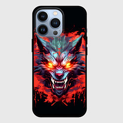 Чехол для iPhone 13 Pro Кровожадный волк: Lupus pilum mutat, non mentem, цвет: 3D-черный