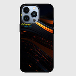 Чехол для iPhone 13 Pro Cyberpunk 2077 phantom liberty black gold logo, цвет: 3D-черный