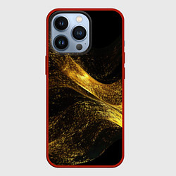 Чехол для iPhone 13 Pro Золотая пыльца, цвет: 3D-красный