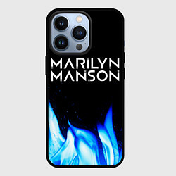 Чехол iPhone 13 Pro Marilyn Manson blue fire