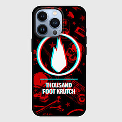 Чехол для iPhone 13 Pro Thousand Foot Krutch rock glitch, цвет: 3D-черный