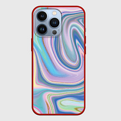 Чехол для iPhone 13 Pro Sea waves fantasy, цвет: 3D-красный