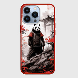 Чехол для iPhone 13 Pro Panda samurai, цвет: 3D-красный