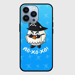 Чехол для iPhone 13 Pro Chicken Gun: веселый цыпленок пират, цвет: 3D-черный