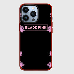 Чехол для iPhone 13 Pro Blackpink - flowers, цвет: 3D-красный