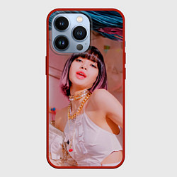 Чехол для iPhone 13 Pro Lisa Blackpink, цвет: 3D-красный