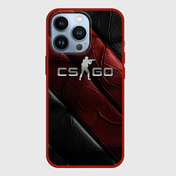 Чехол для iPhone 13 Pro CS GO dark red texture, цвет: 3D-красный