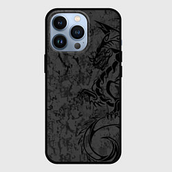 Чехол для iPhone 13 Pro Black dragon - grunge, цвет: 3D-черный