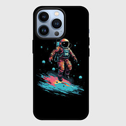 Чехол для iPhone 13 Pro Летящий космонавт, цвет: 3D-черный