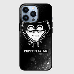 Чехол для iPhone 13 Pro Poppy Playtime glitch на темном фоне, цвет: 3D-черный