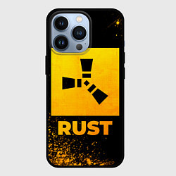 Чехол для iPhone 13 Pro Rust - gold gradient, цвет: 3D-черный