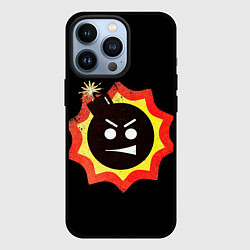 Чехол для iPhone 13 Pro Serious Sam logo, цвет: 3D-черный