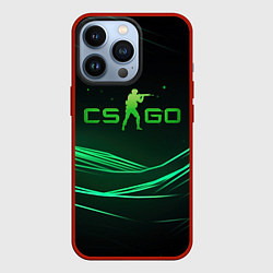 Чехол для iPhone 13 Pro CS GO green logo, цвет: 3D-красный