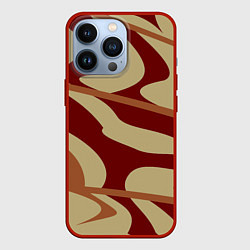 Чехол для iPhone 13 Pro Камуфляжные паттерн, цвет: 3D-красный
