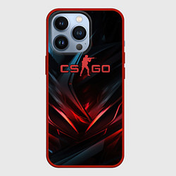 Чехол для iPhone 13 Pro CS GO dark red black, цвет: 3D-красный