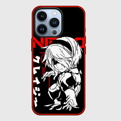Чехол для iPhone 13 Pro Nier automata - черный и красный, цвет: 3D-красный