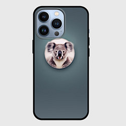 Чехол для iPhone 13 Pro Забавная коала, цвет: 3D-черный