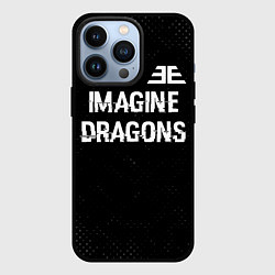 Чехол для iPhone 13 Pro Imagine Dragons glitch на темном фоне: символ свер, цвет: 3D-черный