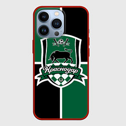 Чехол для iPhone 13 Pro ФК Краснодар - эмблема, цвет: 3D-красный