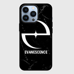 Чехол для iPhone 13 Pro Evanescence glitch на темном фоне, цвет: 3D-черный