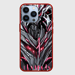 Чехол для iPhone 13 Pro Красная кибер броня, цвет: 3D-красный