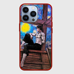 Чехол для iPhone 13 Pro Берсерк и небо Ван Гога, цвет: 3D-красный