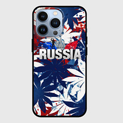 Чехол для iPhone 13 Pro Russia лепестки, цвет: 3D-черный