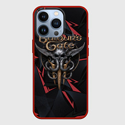 Чехол для iPhone 13 Pro Baldurs Gate 3 logo dark red, цвет: 3D-красный