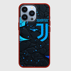 Чехол для iPhone 13 Pro Juventus abstract blue logo, цвет: 3D-красный