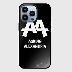 Чехол для iPhone 13 Pro Asking Alexandria glitch на темном фоне, цвет: 3D-черный