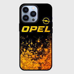 Чехол iPhone 13 Pro Opel - gold gradient: символ сверху