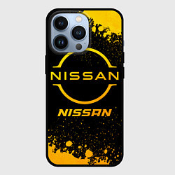 Чехол для iPhone 13 Pro Nissan - gold gradient, цвет: 3D-черный
