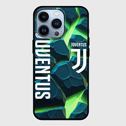 Чехол для iPhone 13 Pro Juventus green neon, цвет: 3D-черный