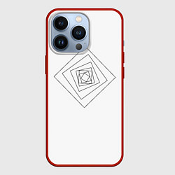 Чехол для iPhone 13 Pro Неидеальная геометрия, цвет: 3D-красный